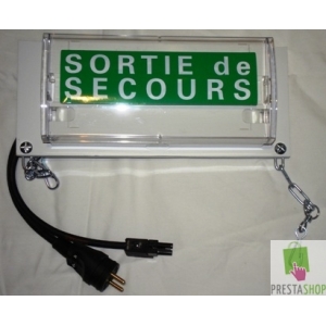 bloc sortie de secours eclairage pour structure de reception